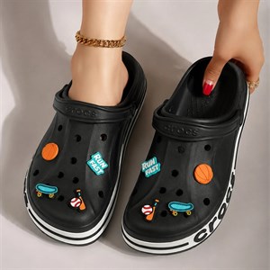 کراکس دمپایی زنانه پلاس crocs plus رنگ مشکی کد 2708