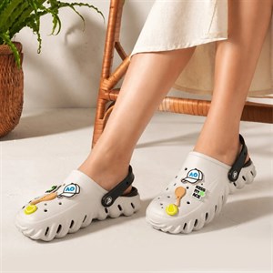 کراکس دمپایی زنانه تنیس crocs tennis رنگ طوسی مشکی کد 2578