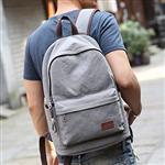 Canvas Backpack with USB Charging School Bookbag Travel Rucksack Fits up to 15.6 inch Laptop Bag