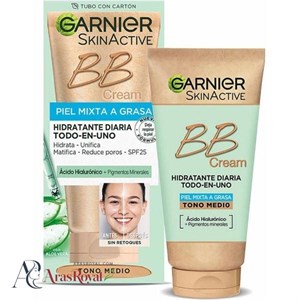 بی بی کرم آبرسان 5 کاره حاوی آلوئه ورا گارنیر Garnier رنگ متوسط حجم 50 میل 