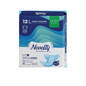 پوشینه چسبی بزرگسال ناولتی مدل Doubble سایز بزرگ بسته 12عددی
