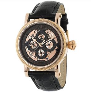 Stuhrling Original Men's 150A.334541 Symphony Maestro II Automatic Skeleton Date Rose Tone Watch