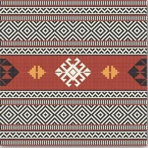 فرش چاپی هازان ترک مدرن مربع طرح گلیم کد Q126 (پس کرایه) - 1.5 در 1.5 (مربع) - سایز: 1.5 در 1.5 (مربع)