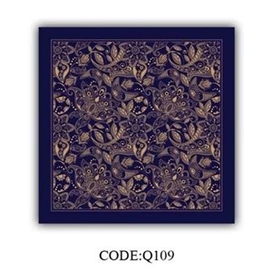 فرش چاپی مدرن مربع سرمه ای هازان ترک با زیره ضد سُر q109 (پس کرایه) - 2 در 2 (مربع) - سایز: 2 در 2 (مربع)