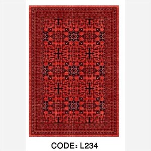 قیمت خرید فرش چاپی هازان ترک طرح قرمزسنتی L234(پس کرایه) - پادری 50 در 80 - سایز: پادری 50 در 80