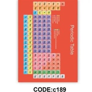 فرشینه آموزشی جدول تناوبی مندلیف C189(پس کرایه) - 1 در 2 متر (2 متری) - سایز: 1 در 2 متر (2 متری)