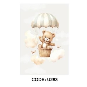 فرشینه کودک مخمل ترک طرح خرس تدی U283 (پس کرایه) - 1.5 در 2.25 متر ( 4 متری ) - سایز: 1.5 در 2.25 متر ( 4 متری )