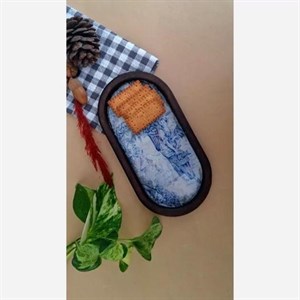 سینی سرو کافه طرح کلاسیک با قاب چوبی(پس کرایه)