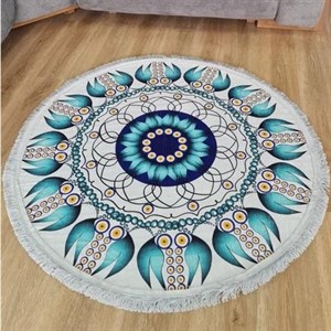 فرش چاپی هازان ترک دایره 150 در 150 مدرن D135 (پس کرایه)