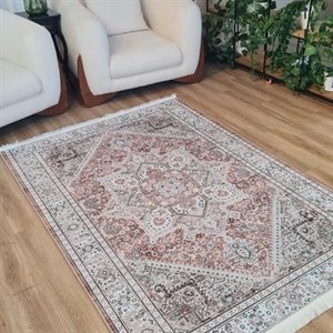 فرشینه مخمل کیفیت گوشتی A کویر تذهیب U540(پس کرایه) - پادری 50 در 80 سانت - سایز: پادری 50 در 80 سانت