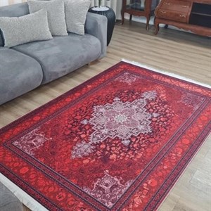 فرشینه مخمل کیفیت گوشتی A زرشکی قرمز لاکی خرمشهر L755(پس کرایه) - پادری 50 در 80 سانت - سایز: پادری 50 در 80 سانت
