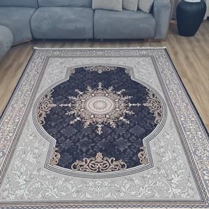فرشینه مخمل کیفیت هایژنیک گوشتی A طرح هژمان L505(پس کرایه) - پادری 50 در 80 سانت - سایز: پادری 50 در 80 سانت