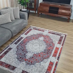 فرشینه مخمل کیفیت هایژنیک گوشتی A طرح آناهیتا L495 (پس کرایه) - پادری 50 در 80 سانت - سایز: پادری 50 در 80 سانت