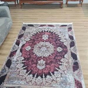 فرشینه مخمل کیفیت هایژنیک گوشتی A طرح اسماء L742(پس کرایه) - پادری 50 در 80 سانت - سایز: پادری 50 در 80 سانت