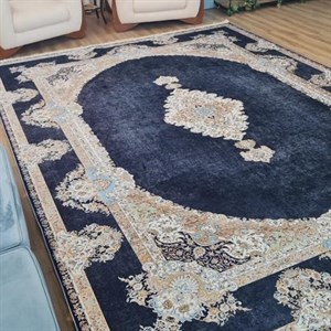 فرش چاپی مخمل کیفیت هایژنیک گوشتی A طرح آروین L413 (پس کرایه) - 1 در 1.5 متر (1/5 متری) - سایز: 1 در 1.5 متر (1/5 متری)