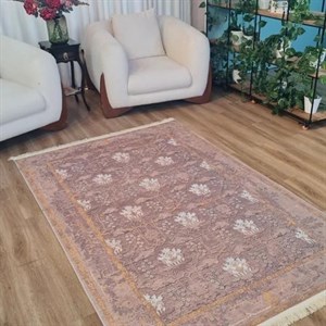 فرش چاپی مخمل کیفیت هایژنیک گوشتی A طرح آرین L232(پس کرایه) - 1 در 1.5 متر (1/5 متری) - سایز: 1 در 1.5 متر (1/5 متری)
