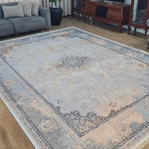 فرش چاپی مخمل کیفیت هایژنیک گوشتی A طرح آریوان L323(پس کرایه) - 1 در 1.5 متر (1/5 متری) - سایز: 1 در 1.5 متر (1/5 متری)