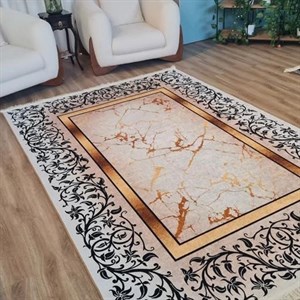 فرش چاپی مخمل کیفیت هایژنیک گوشتی A طرح بورانH413(پس کرایه) - 1 در 1.5 متر (1/5 متری) - سایز: 1 در 1.5 متر (1/5 متری)