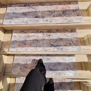 فرشینه روپله ای مخمل ضد سُر و ضد لغزش 30 در 85 کد U 187 (پس کرایه)