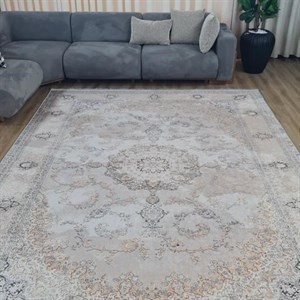 فرش چاپی مخمل کیفیت هایژنیک گوشتی A طرح تیمراد L544 (پس کرایه) - 1 در 1.5 متر (1/5 متری) - سایز: 1 در 1.5 متر (1/5 متری)