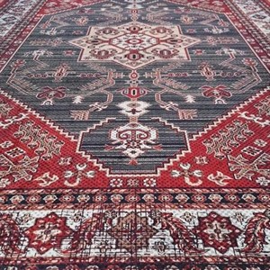 فرش چاپی کیفیت A هایژنیک طرح دل سرخ H162 (پس کرایه) - 1 در 1.5 متر (بیضی) - سایز: 1 در 1.5 متر (بیضی)