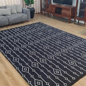 فرش چاپی کیفیت A هایژنیک طرح بوهو تیره U663 (پس کرایه) - پادری 50 در 80 سانت - سایز: پادری 50 در 80 سانت