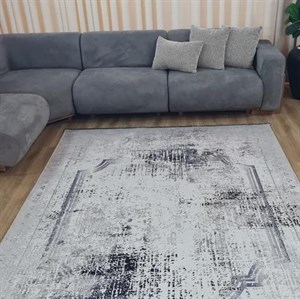 فرش چاپی کیفیت A هایژنیک طرح طوسی هانل M324 (پس کرایه) - 1 در 1.5 متر (1/5 متری) - سایز: 1 در 1.5 متر (1/5 متری)