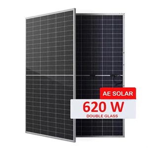 پنل خورشیدی 620 وات مونو کریستال بایفشیال برند AE SOLAR سری METEOR