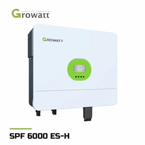 اینورتر هیبریدی خورشیدی 6 کیلووات تک فاز برند Growatt مدل SPF 6000 ES-H