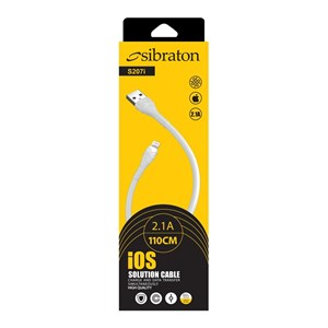 کابل شارژ سیبراتون Sibraton S207i | طول 1.1 مترفست شارژ 2.1 آمپر