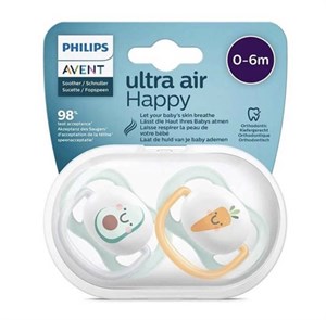 پستانک ارتودنسی اونت 0-6 ماه پسرانه ultraAir مدل scf080/09