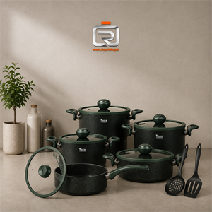 سرویس قابلمه 12 پارچه گرانیتی تیارا سبز