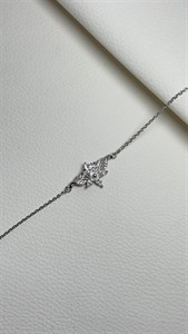 دستبند نقره زنانه گل dnzg11 