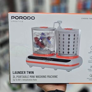 مینی لباس‌شویی و خشک‌کن شارژی مدل Launder Twin کد HP200 از برند Porodo