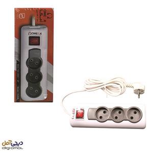 چند راهی برق امگا مدل R3000 طول 1.5 متر Omega R3000 Power Strip 1.5M