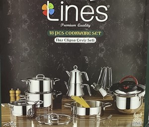 سرویس استیل ١٨ پارچه ترکیه مارک Lines اصلی