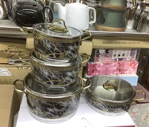 سرویس استیل 8 پارچه طرح دار مارک اوزلایف کد472 اصلی
