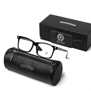 عینک بلوکات کروم هارتز Chrome Hearts مدل 2271 فریم مستطیلی کائوچوییلنز UV400مناسب مردانه و زنانه