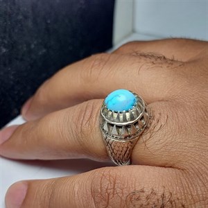انگشتر نقره فیروزه  کد 1265 