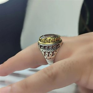 انگشتر نقره الکساندریت با رکاب علی  کد 4213 