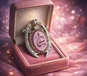 خرید گردنبند ذوالفقار نقره با عقیق سوسنی و حکاکی نام «علی (ع)»؛ نماد قدرت و اصالت  کد 1846 