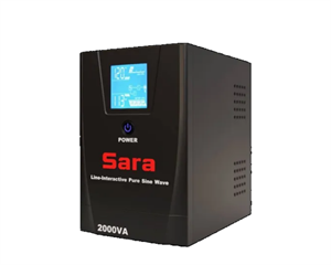 یو پی اس (UPS) 2000 ولت آمپر سارا مدل sl-2k سینوسی کامل لاین اینترکتیو  با باطری بکاپ