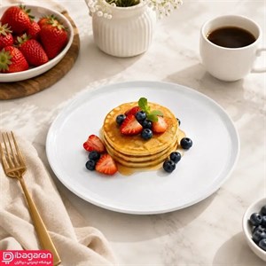 بشقاب تخت چینی زرین فرم اس سایز 21