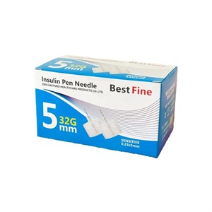 سرسوزن قلم انسولین بست فاین 5 میل بسته 100 عددی Best Fine