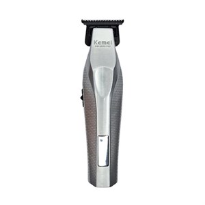 ماشین اصلاح موی صورت شارژی کیمی مدل KM-3023-702 با تیغه سرامیک و استیل ضد التهاب، باتری لیتیوم یون 2000 میلی‌آمپر ساعت، نمایش وضعیت باتری و طراحی ارگونومیک مقاوم در برابر ضربه