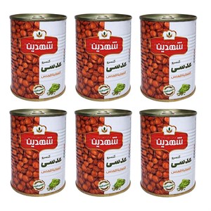  کنسرو عدسی شهدین - 370 گرم بسته 6 عددی