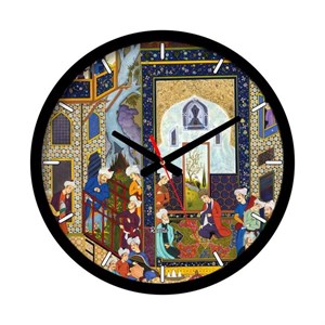 ساعت رومیزی عقربه‌ای راویتا مدل نقاشی مینیاتور کد 3718