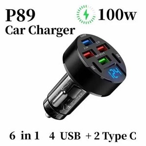 شارژر فندکی 66 وات مدل FP-89 به همراه کابل USB-C