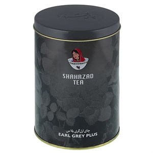 چای قوطی فلزی مشکی ارل گری شهرزاد(عطر ترنج) 325 گرم