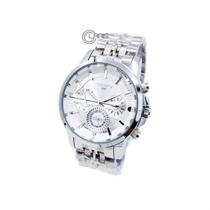 ساعت سیکو SEIKO vip مردانه مدل 82522Gفول دیت تمام سیلور صفحه سفید